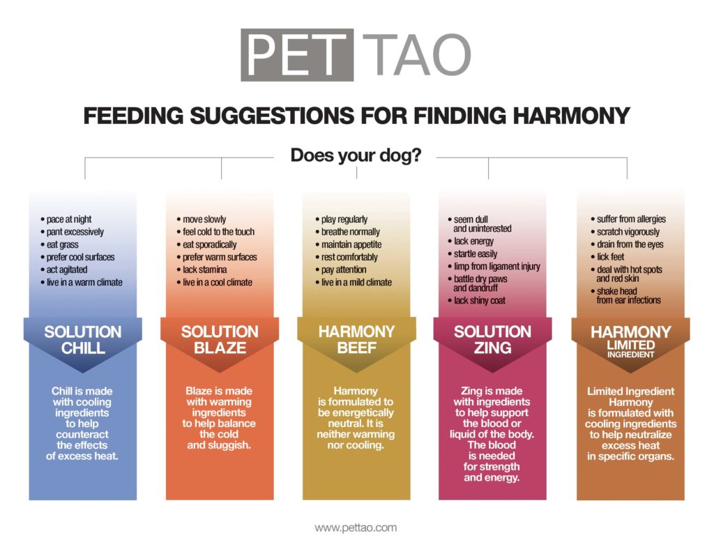 TCVM Food Therapy - Feeding Suggestions Chart